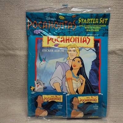 Disney's Pocahontas Sticker Album Panini Vintage 1995 Starter Set