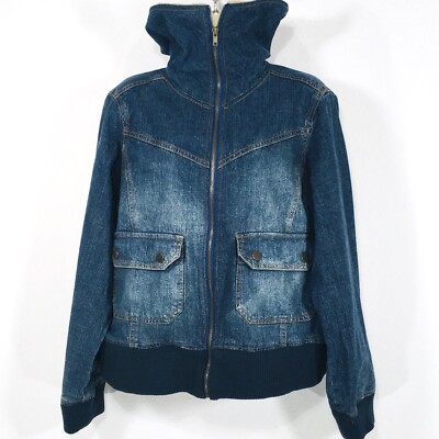 NWT Paris Blues Outerwear Bomber Trucker Jacket Sz 1X Faux Fur