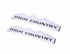 2pcs Chrome High Country Emblem Badge For Rear Trunk Fender Side Decal