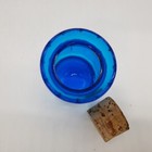 Dodecagon Corked Glass Bottle Jar Cobalt Blue Clear Glass 3.25" T — photo 6