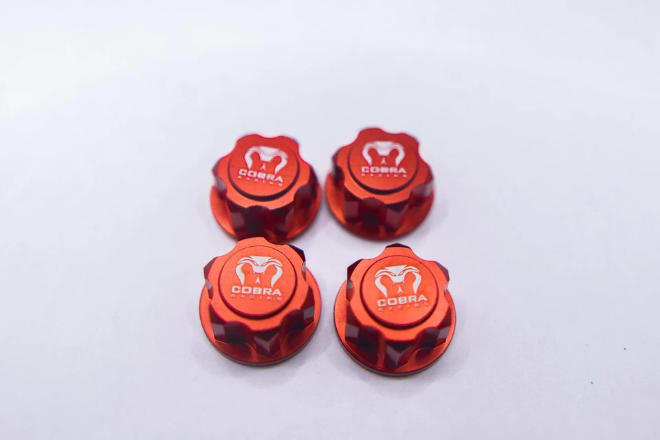 Cobra Racing 17mm Hex Wheel Nut Set – Red Aluminum - Image 2 of 4