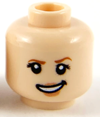 Lego New Light Nougat Minifigure Head Dual Sided Female Dark