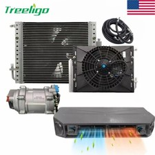 12v Car Air Conditioner Kit Heat Cool Electric Compressor Underdash Ac Unit