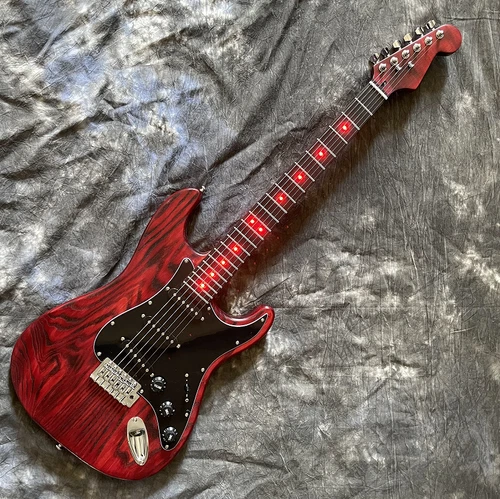 Custom ST Electric Guitar Red S-S-S Pickups Red Light Rosewood Fretboard