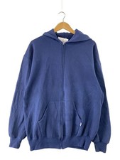 Russell Athletic Zip Hoodie L Cotton Navy Used