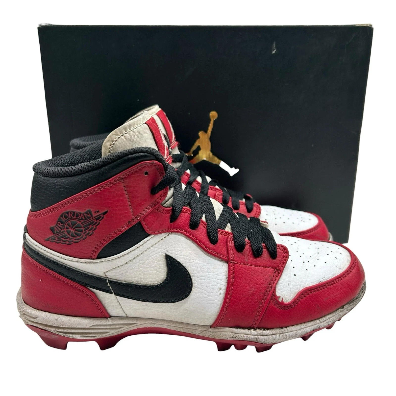 Nike Air Jordan 1 Retro Mid TD Chicago Men's Size 8 Football Cleats FJ6805-106