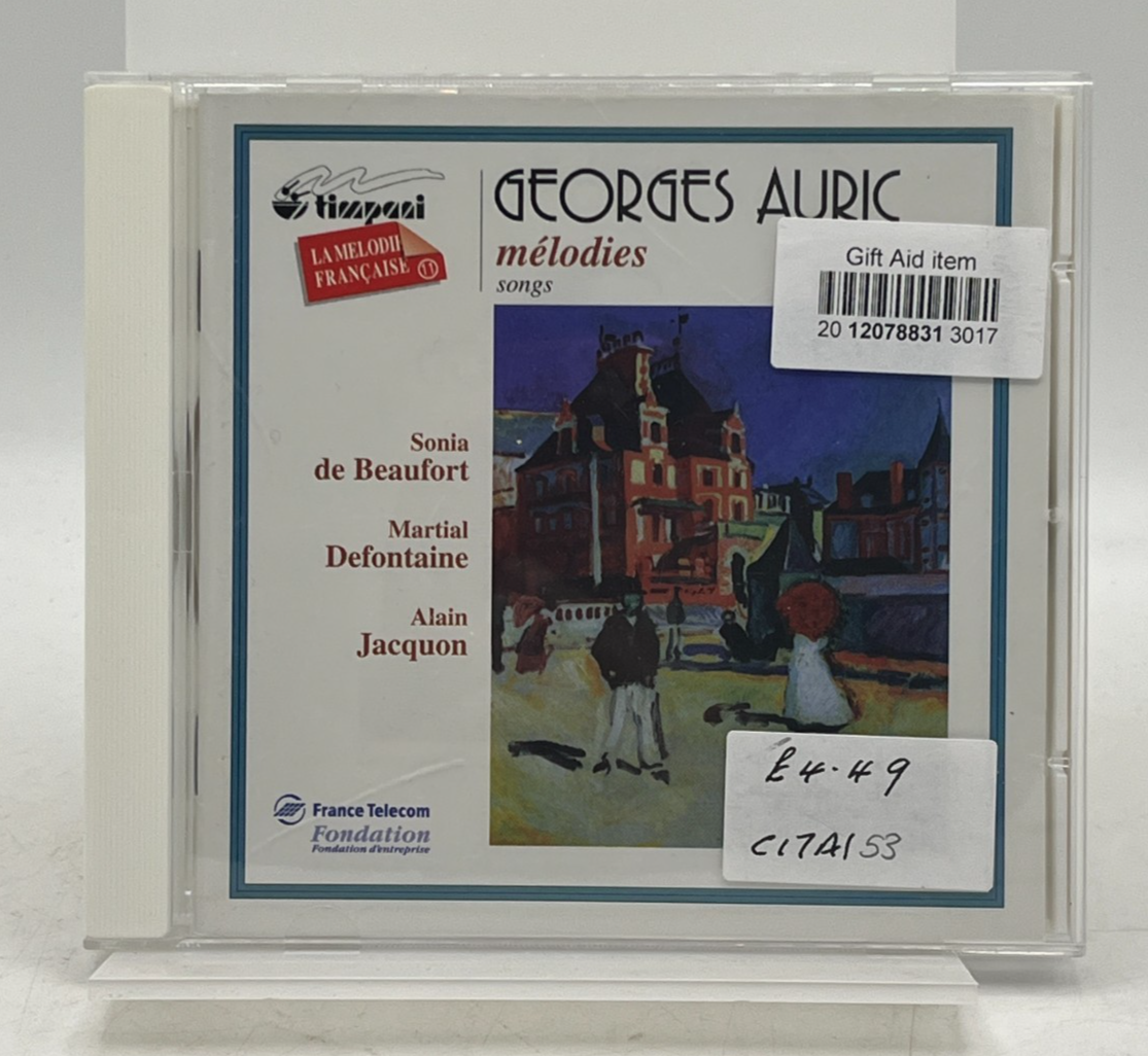 Mélodies: Songs, Beaufort, Defontaine, Jacquon CD 1999