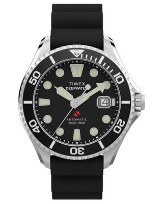 Timex Deep Water Meridian Schwarz Herren Armbanduhr TW2Y40000