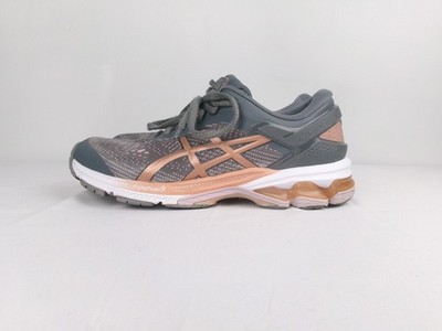 ASICS Gel Kayano 26 Running Shoes Womens Size 7 Gray Peach Pink FlyteFoam