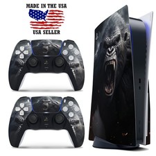 PS5 Disc Version Console  Controller Vinyl Skin Decal Wrap - Gorilla Ape