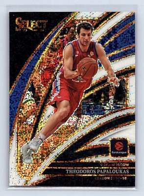 Theodoros Papaloukas 2025-26 Select EuroLeague #210 Courtside White Sparkle SSP