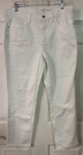 Studio D & Co Skinny Jeans Women Size 14 White Pockets Distressed NWOT White