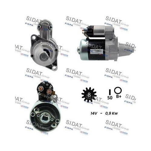 Démarreur Sidat S12DE0316A2 pour moteurs essence et diesel de berlines japonaises