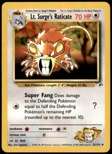 Lt. Surge's Raticate 51/132 Uncommon Gym Heroes Pokemon Unlimited Heavily Played on eBay