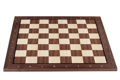 Professionell Turnier Holz Schachbrett nr 5 mit Notation Nussbaum/Ahorn 48x48cm