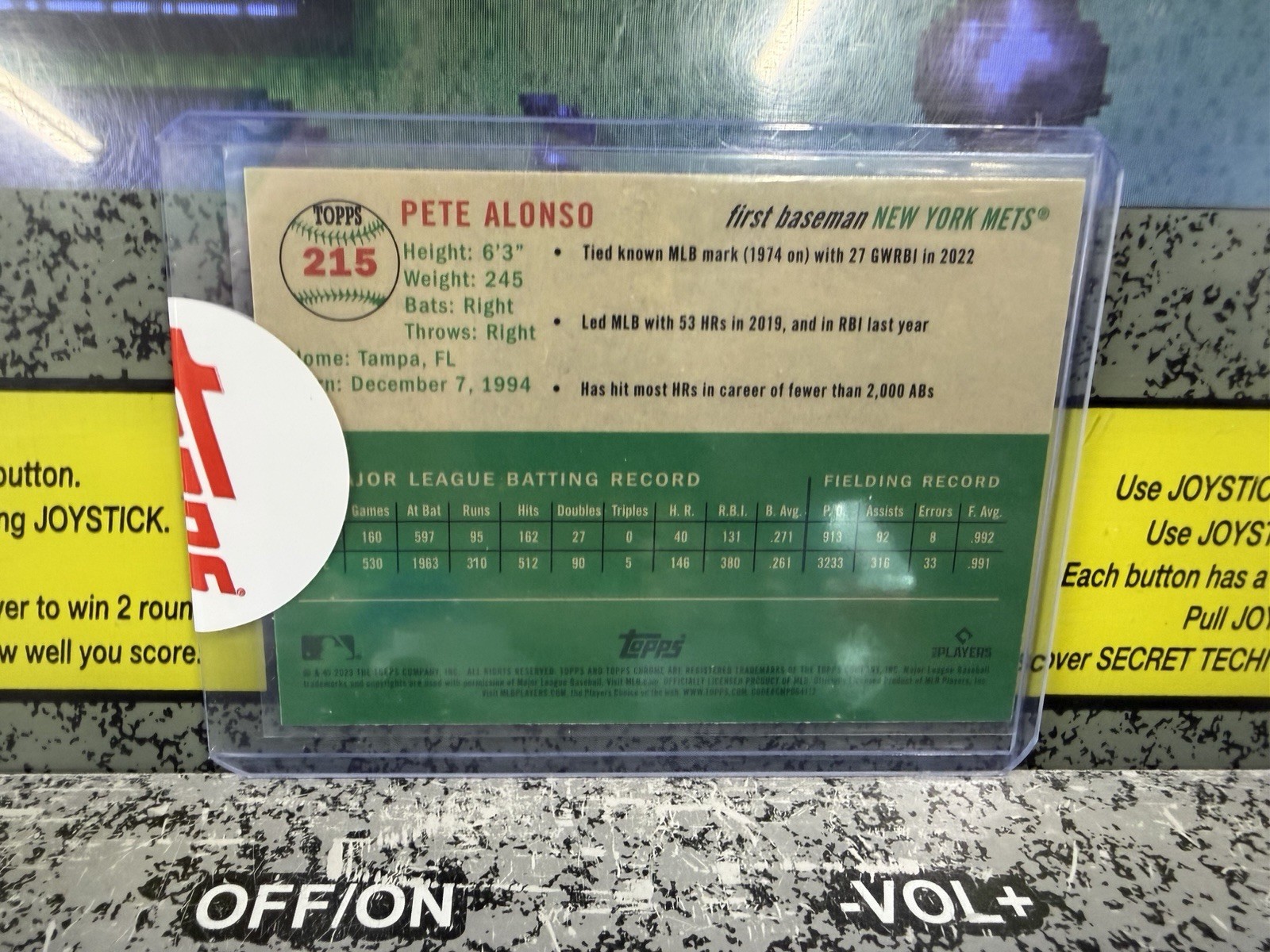 2025 Topps Archives Signature Series Pete Alonso Platinum On Card Auto True 1/1 view 8
