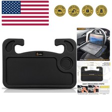 2 in 1 Car Steering Wheel Desk  Tray for Laptop Car Mount with Pen Holder  ...