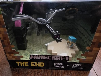 New Minecraft THE END Ender Dragon vs Steve Figure Mojang By Mattel 2015 