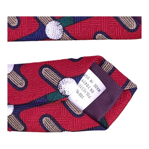 Sky Bend Country Club Polyester Necktie Golf Ball Putter Novelty Tie - Picture 5 of 6