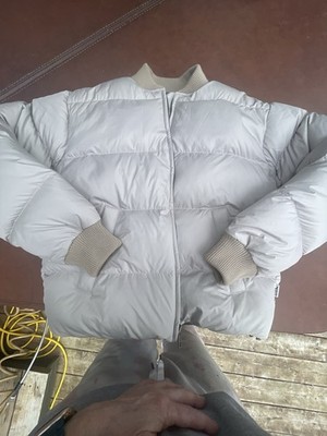 Eddie Bauer Womens Xs Puffer 650 Down Jacket Beige Tan Brown