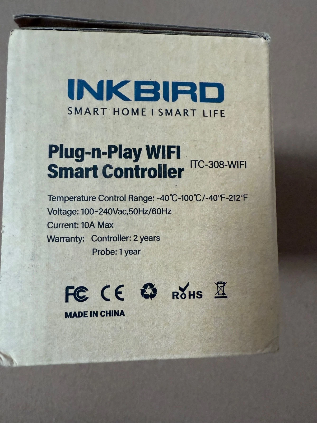 Inkbird 110V ITC-308 WIFI Temp Controller Thermostat Free App Control US Plug CF