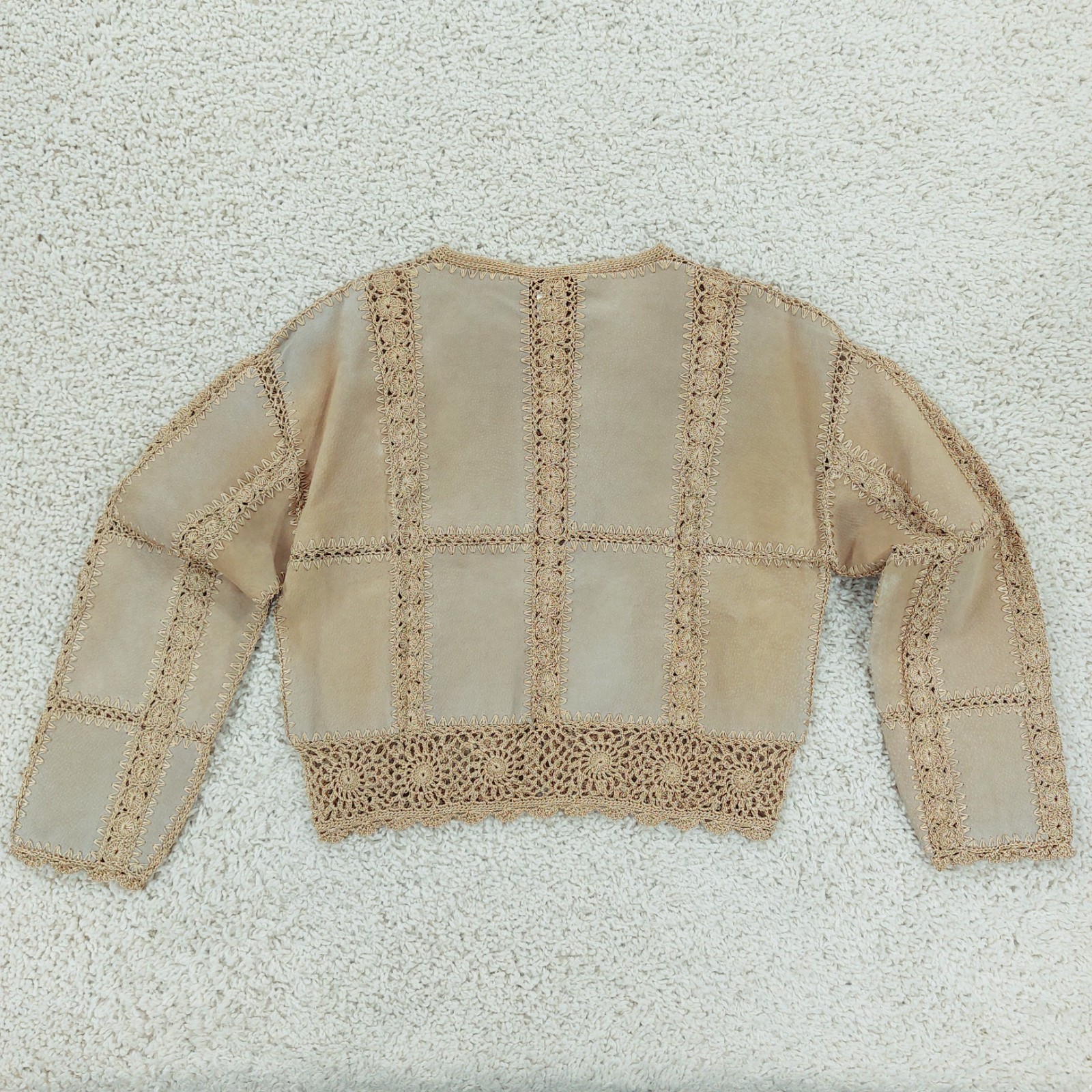 Scully Suede Crochet Patch Work Jacket Women's Sz… - image 4