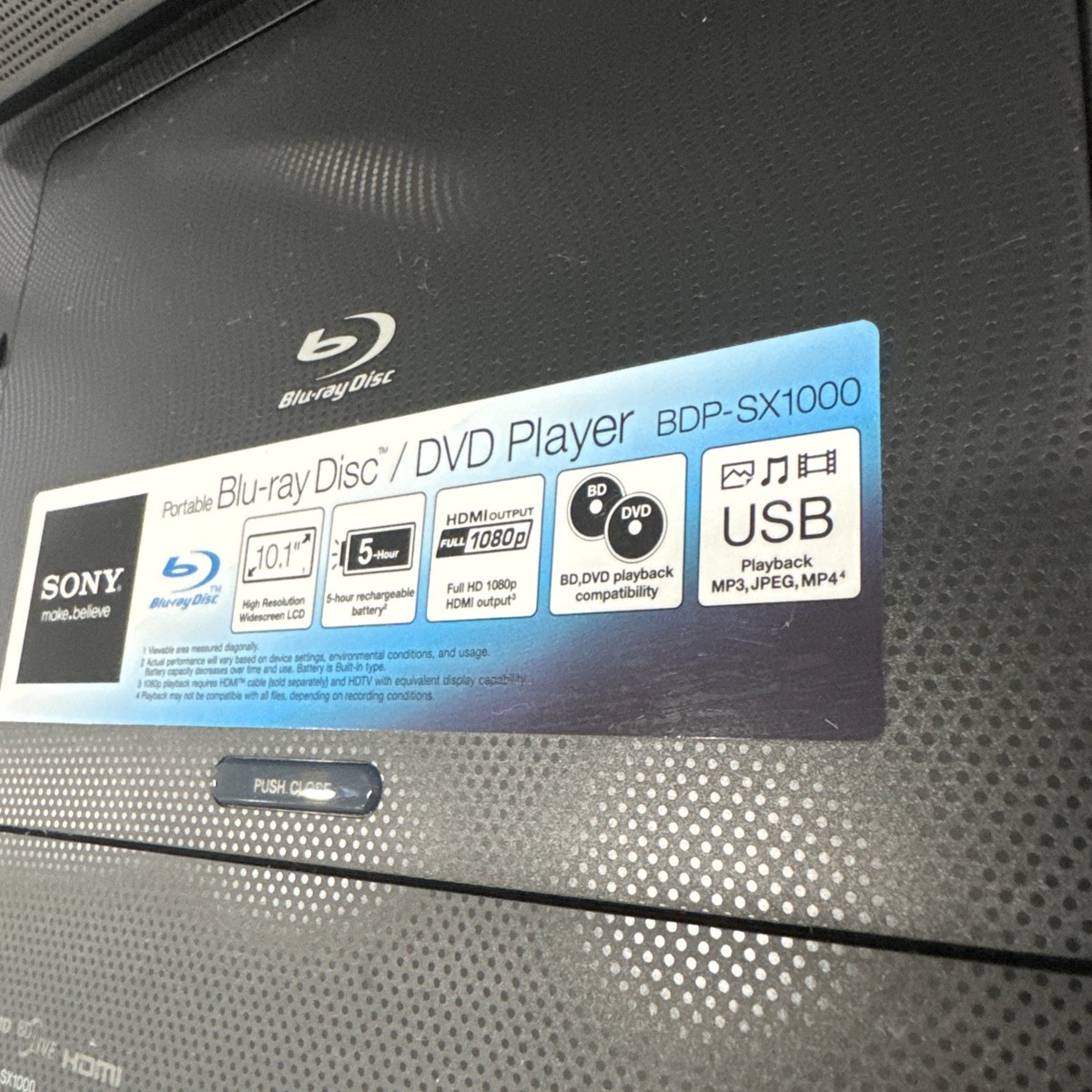 Sony BDP-SX1000 Portable Blu-Ray Player (10.1