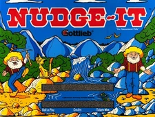 Gottlieb Nudge-It Pinball Machine Game Backglass ORIGINAL
