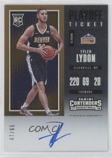 2017-18 Panini Contenders Rookie Playoff Ticket 47/65 Tyler Lydon #124 Auto 1g2p