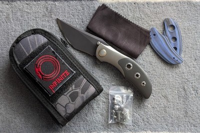 Infinite Zirconium Titanium Knife Mit Timascus Clip