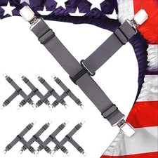 Upgrade Design Fitted Sheet Straps 8 PCS Bed Sheet Fasteners Sheet Holders fo...