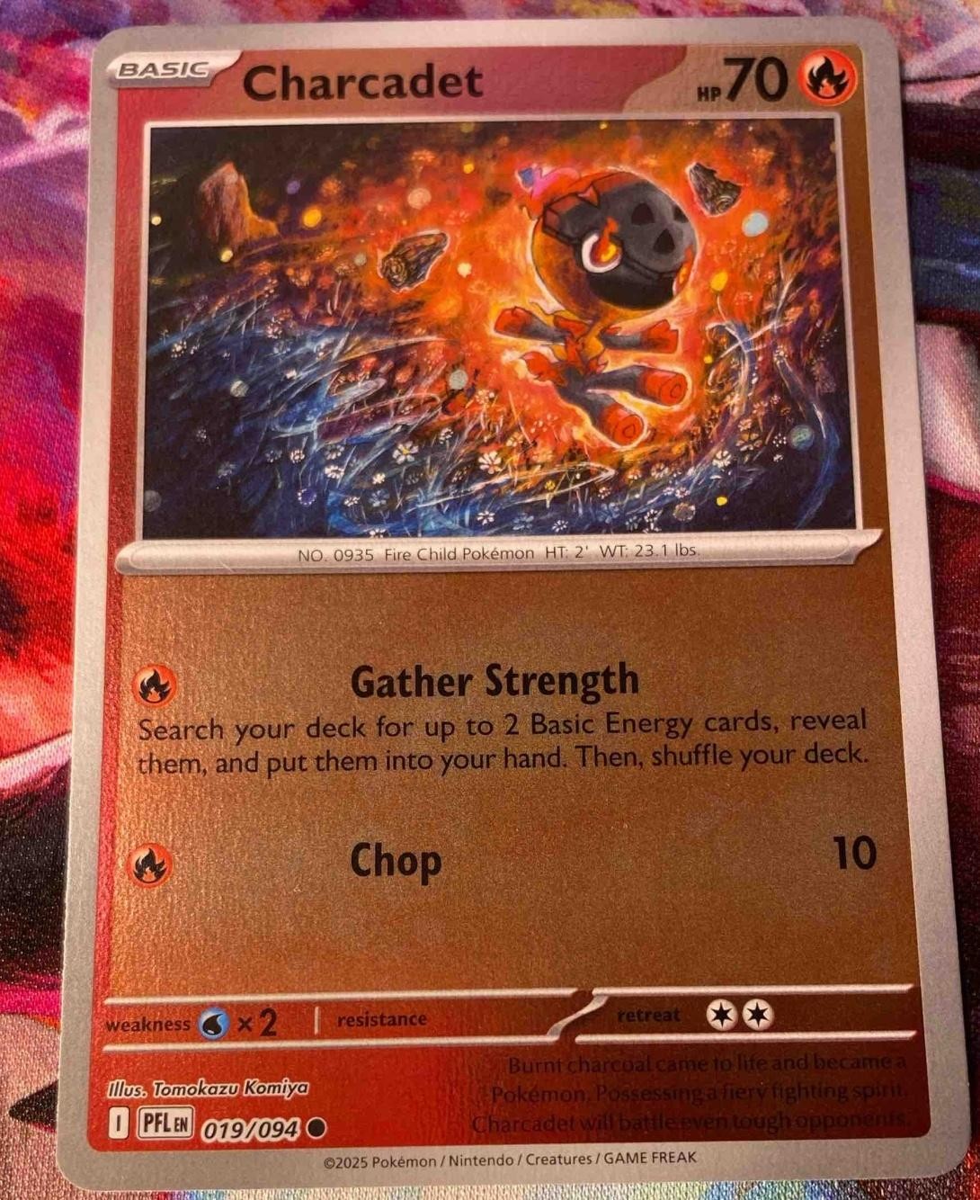 2025 Pokemon Phantasmal Flames Charcadet #019/094 Common Reverse Holo Foil