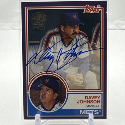 Davey Johnson 2022 Topps Archives Fan Favorites Autograph Purple #'d /150
