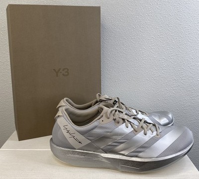 Adidas Y-3 Adidos 9 Men's Size 10 Mesh Metallic Silver Low Top Running Sneakers