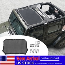 For Jeep Wrangler Jk 2007 24dr 1pcs Black Bikini Top Mesh Sun Shade Cover Kit For Jeep Wrangler Jk 2007 24dr 1pcs Black Bikini Top Mesh Sun Shade Cover Kit