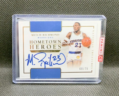 #ad 2015 16 National Treasures Mitch Richmond Hometown Heroes On Card Auto HOF 75 AU $79.95