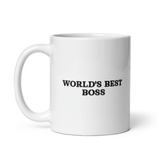 World's Best Boss Coffee Mug Office Humor Tea Cup 11oz Ceramic Gift for Manager