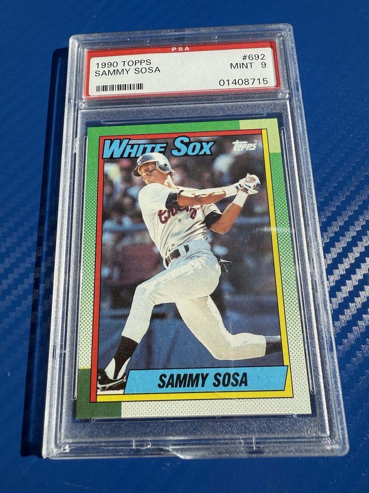 1990 Topps Sammy Sosa Rookie RC #692 PSA 9 Mint Chicago White Sox