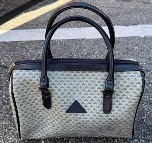 VTG 80s LIZ CLAIBORNE TRIANGLE SATCHEL HANDBAG PURSE