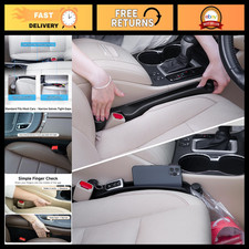 Car Seat Gap Filler Organizer 2-Pack Soft Foam 3-in-1 Multifunctional Accessory
