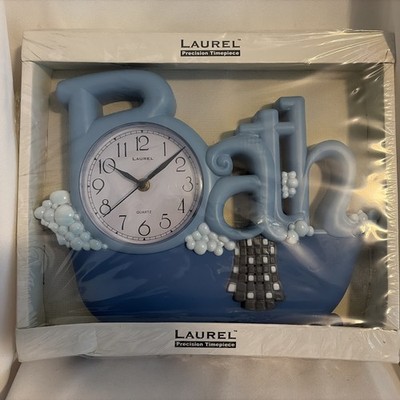 Laurel Precision Timepiece Bath Clock Blue Brand New Inbox