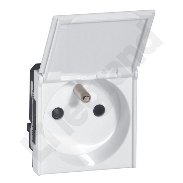M45 WHITE SOCKET 2M 1X Z/U STRAIGHT WITH FLAP TERMINALS 278149L