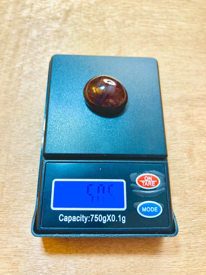 Natural Oval Cut IDAHO STAR GARNET Cabochon #50 Carat With Display Case - Image 3 of 4