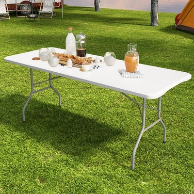 5 Fuß/6 Fuß Schwerlast Kunststoff Klapptisch für Garten, Camping, Picknick, Party & BBQ