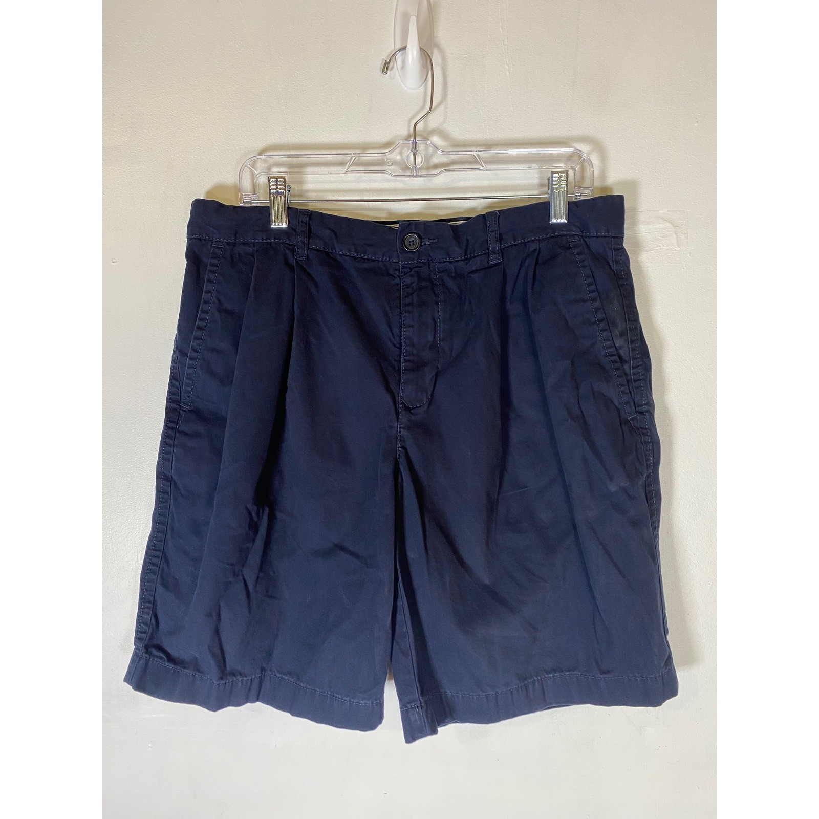 Tommy Hilfiger Navy Flat Front Shorts Mens 34 Preppy Coastal Dadcore