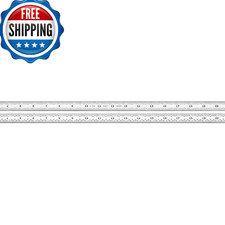 Starrett Full Flexible Steel Rule with Satin Chrome Finish, Quick Reading and In