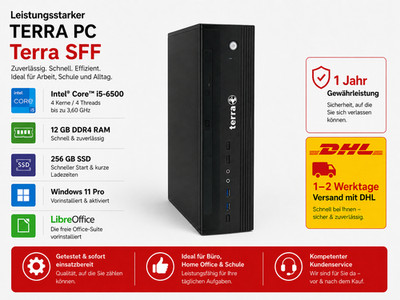Terra Office PC SFF i5 Windows 11 Pro i5 12GB RAM 256GB SSD COM Port