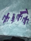 VTG 1990 TMNT Technodrome Playset Purple Gun Blaster Laser Parts Mounts Set 4