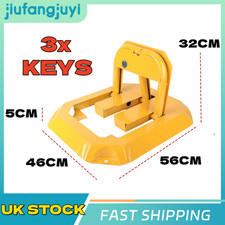 FOLDING CAR PARKING BARRIER LOCKABLE DRIVEWAY BOLLARD SECURITY POST WITH 3 KEYS