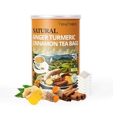50 Premium Turmeric Ginger Cinnamon Tea Bags Natural Ginger Tea Bags Pure Tur